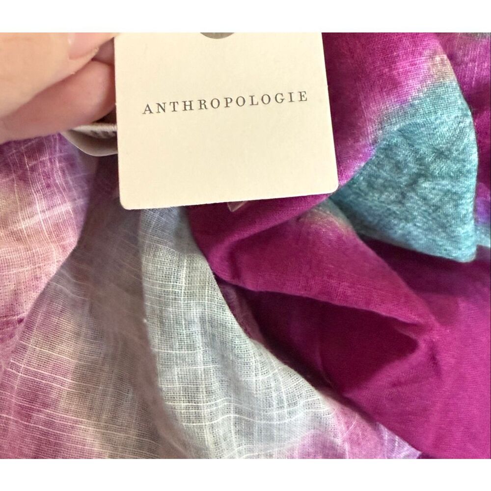 Anthropologie Bandi Dotted Curtain purple turquoise 1 panel New - Picture 4 of 6